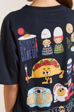 All Day Breakfast Tee (Navy)