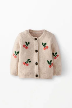 Baby Cardigan Sweater (Cherries)