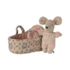 Baby Mouse in Carry Cot (Rose)