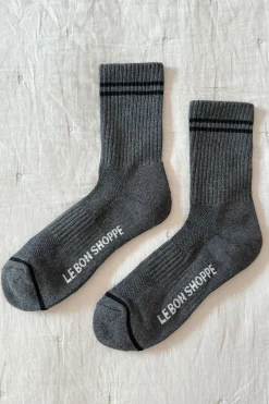 Boyfriend Socks (Charcoal)