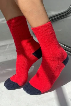 Cashmere Socks (Poppy Red)