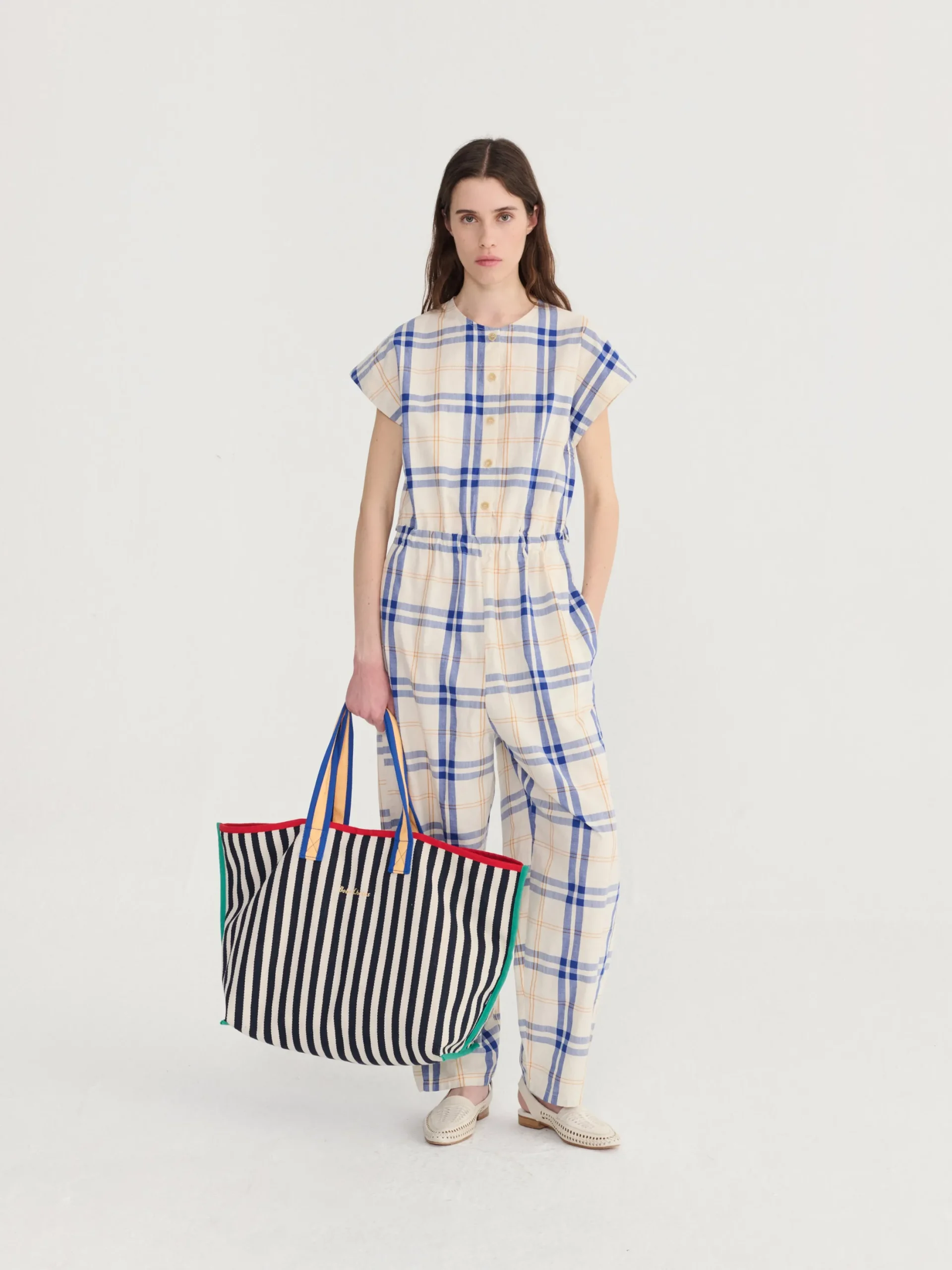 Color Block Cotton Bag