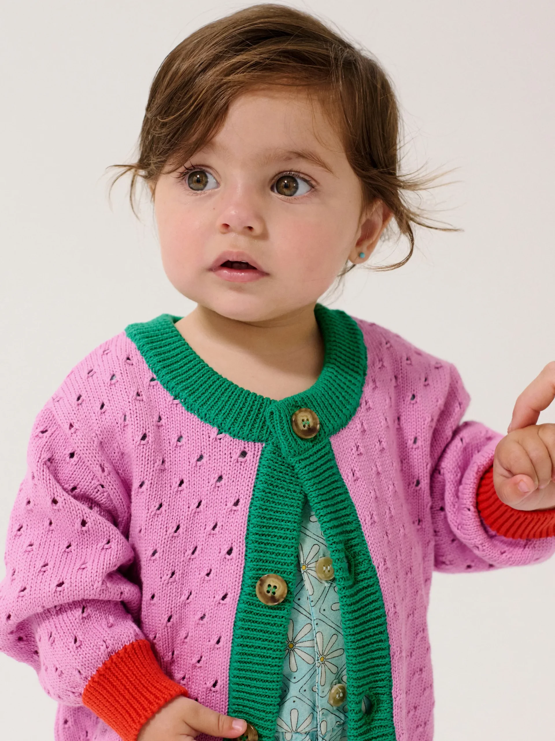 Color Block Work Cardigan (Baby)