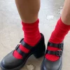 Crisp Step Socks (Red)