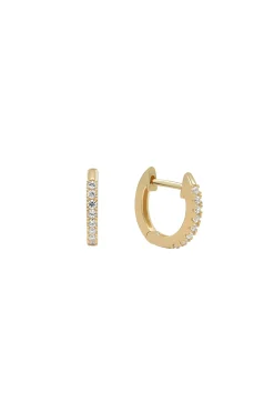CZ Pave Huggies (Solid Gold)