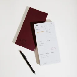 Daily Task Notepad Planner - White/Grey