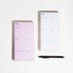 Daily Task Notepad Planner - White/Grey
