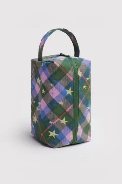 Dopp Kit (Green Star Plaid)