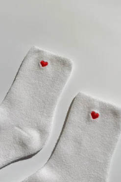 Embroidered Cloud Socks (White)