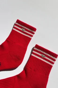 Embroidered Girlfriend Socks (Red)