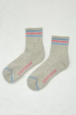 Girlfriend Socks (Bright Grey)