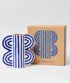 Large Butterfly Vase (Blue)