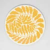 Large Round Birch Serving Tray (Yellow)