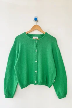 Leila Cotton Cardigan (Spring Green)