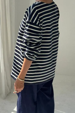 Marseille Top (White/Navy)