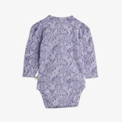 Mini Leopard Long Sleeve Onesie (Purple)