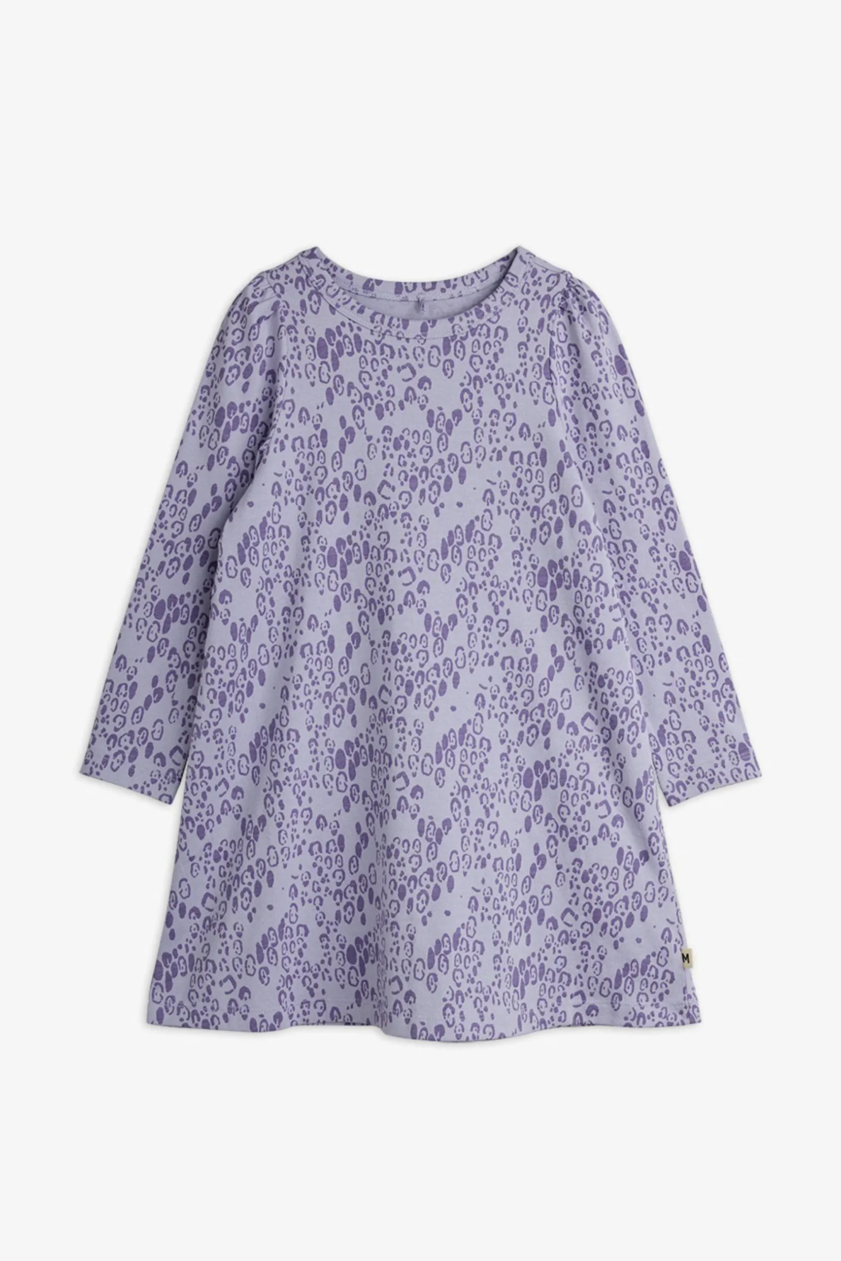 Mini Leopard Long Sleeve Dress (Purple)