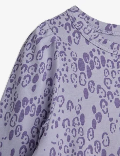 Mini Leopard Long Sleeve Dress (Purple)