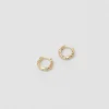 Organic Huggie Hoops (Gold)