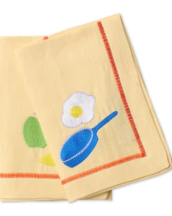 4-Piece Linen Napkin Set (Breakfast is Served)