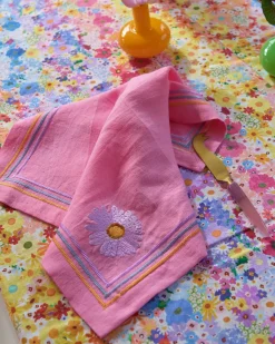 4-Piece Linen Napkin Set (Pink Delight)