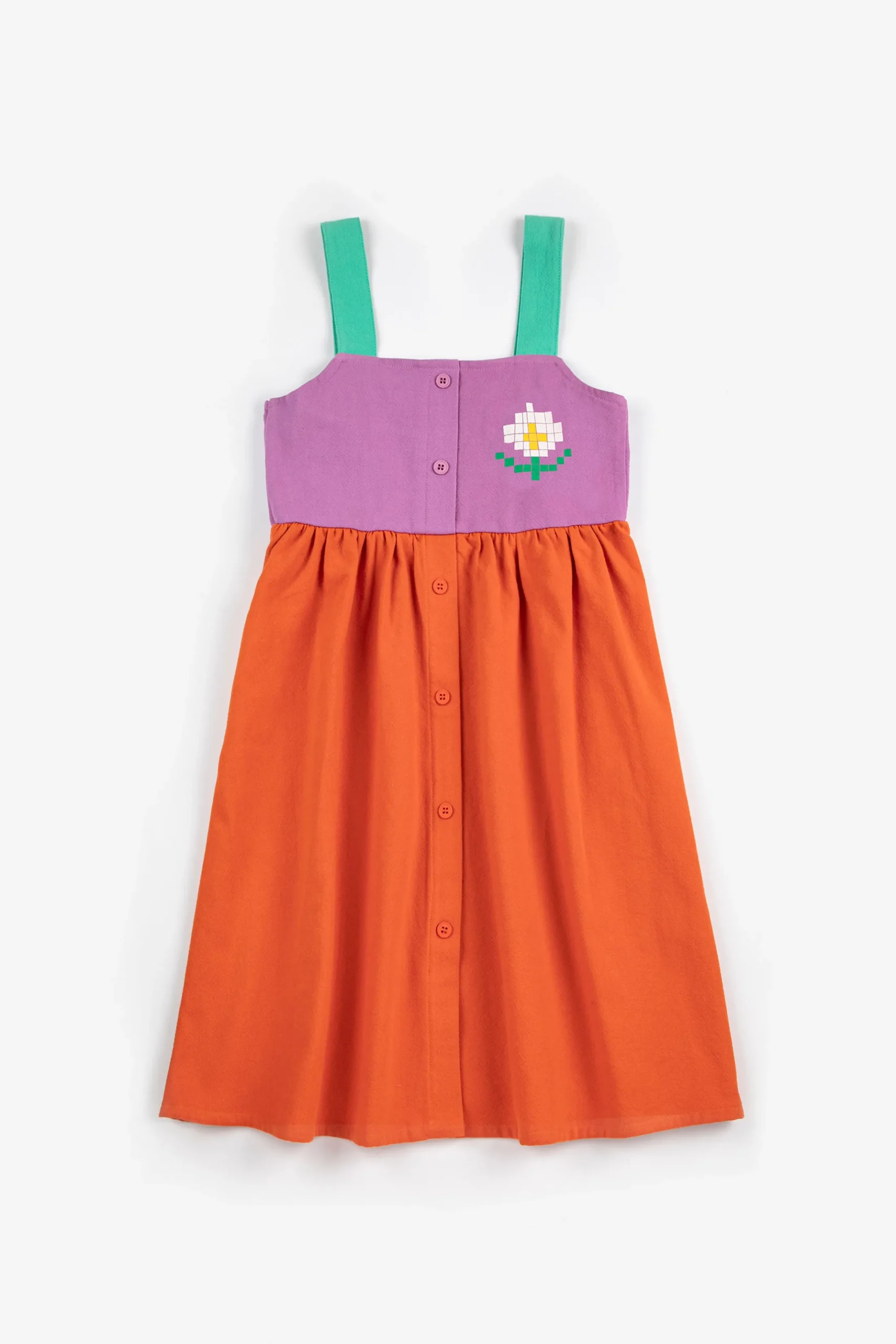Pixel Daisy Color Block Woven Dress (Kids)