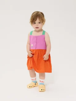 Pixel Daisy Color Block Woven Dress (Baby)