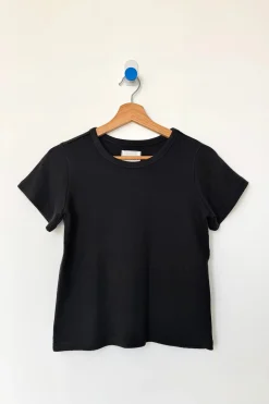 Pointelle Babe Tee (Black)