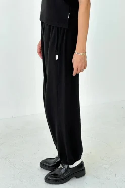 Pointelle Balloon Pants (Black)