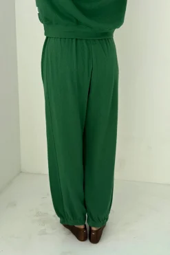 Pointelle Balloon Pants (Moss Green)