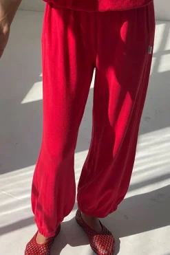 Pointelle Balloon Pants (Red Apple)