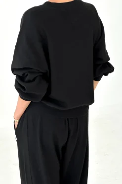 Pointelle Core Sweatshirt (Black)