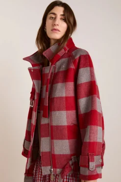 Polly Wool Bomber Jacket (Red)