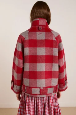 Polly Wool Bomber Jacket (Red)