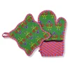 Pot Holder & Oven Mitt (Green)