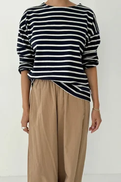 Sailor Top (White Stripe on Navy)