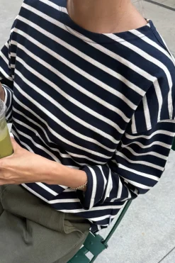 Sailor Top (White Stripe on Navy)