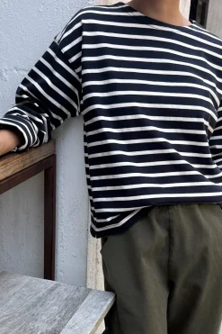 Sailor Top (White Stripe on Navy)