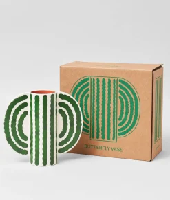 Small Butterfly Vase (Green)