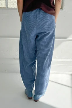 Soft Corduroy Arc Pants (Blue)