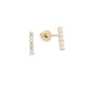 Solid Gold CZ Bar Stud (Various)