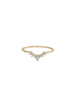 Solid Gold CZ Tiara Ring (Various)