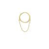 Solid Gold Dangle Chain Huggie (Single)