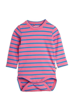 Stripe Long Sleeve Onesie (Pink)