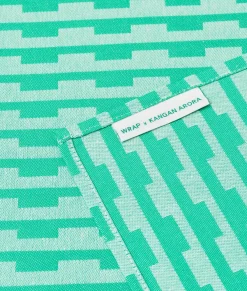 Stripes Napkin Set (Turquoise/Natural)