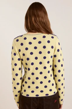 Tabitha Merino Reversible Cardigan (Navy/Butter)