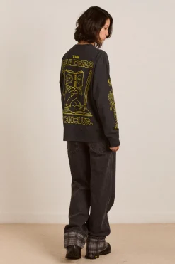 The Reader Long Sleeve Tee (Charcoal)