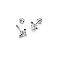 XSmall Silver Arctic Stud (Single)